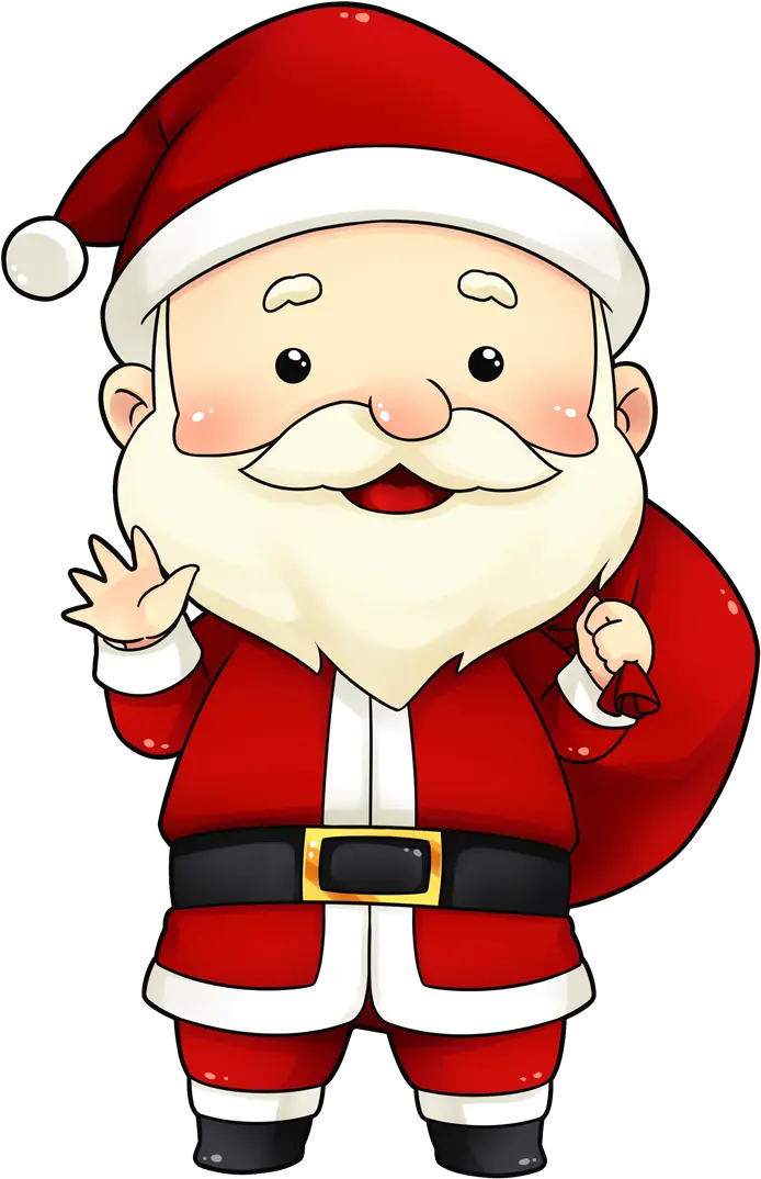 Cute Secret Santa Clipart Santa Claus Cartoon Png