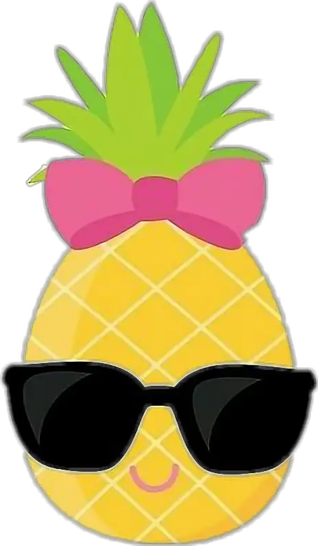 Pineapple With Sunglasses Png Clipart