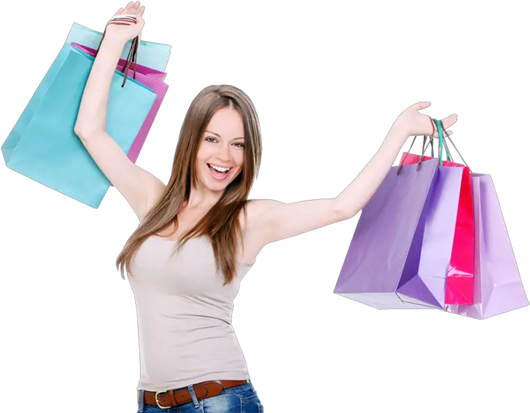 Bag Girl With Shopping Bags Png