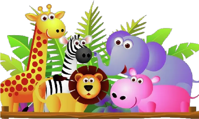 Baby Animal Cartoon Cute Zoo Animals Clipart