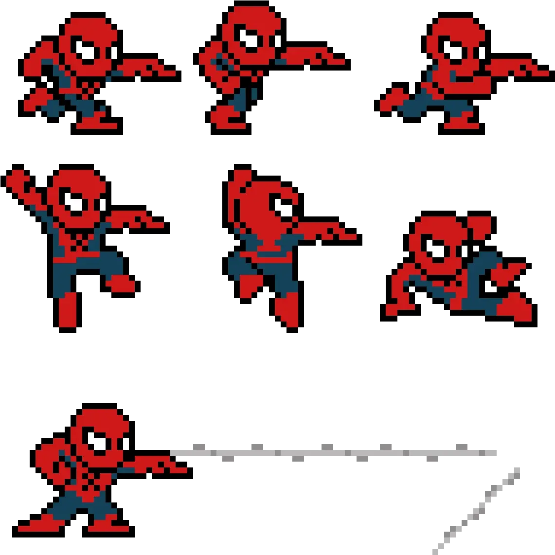 Spiderman Sprite Sheet Png