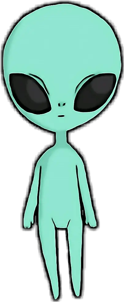 alien extraterrestre verde ovni kawaii cute Transparent Background Alien Transparent