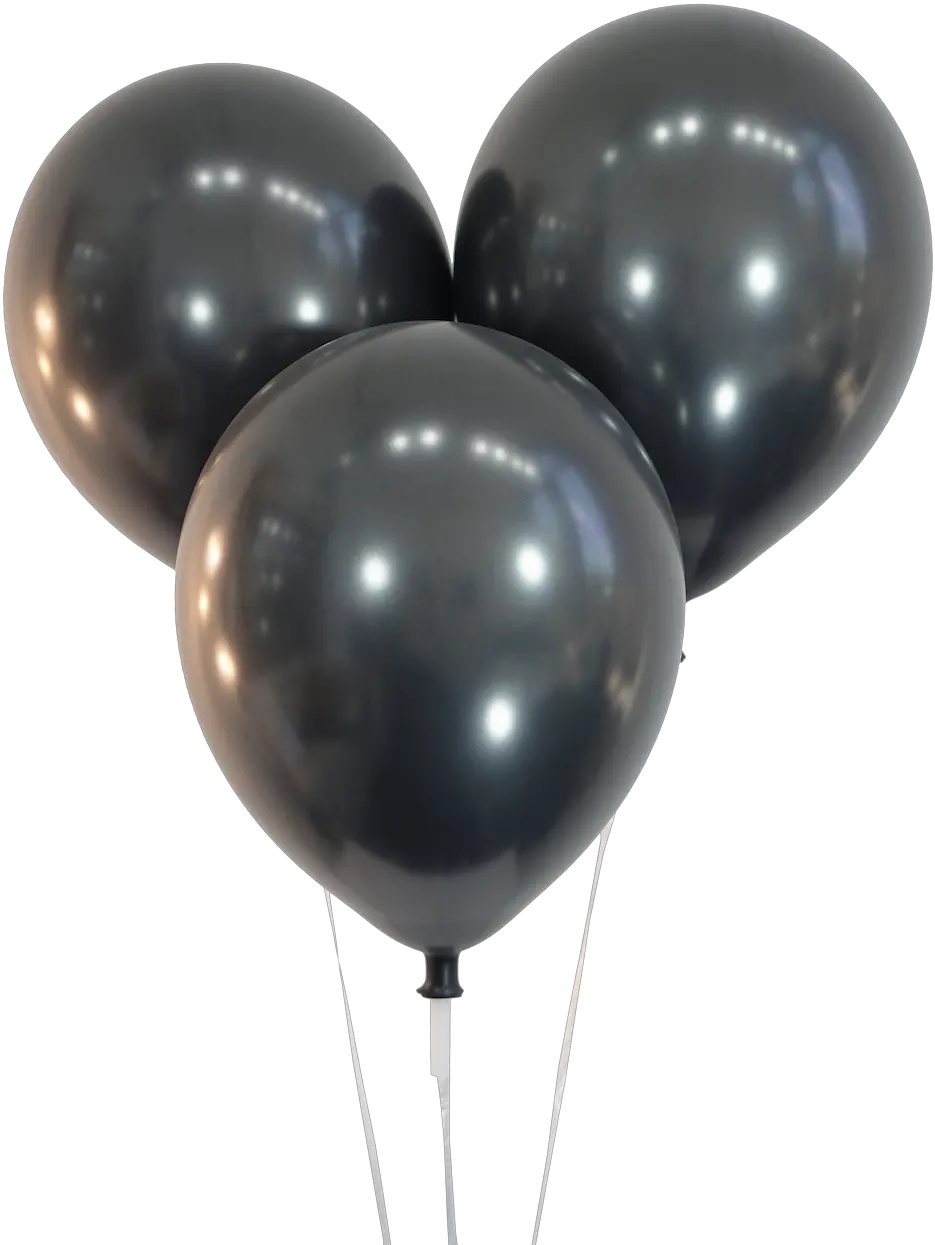 Metallic Black Balloons Black Metallic Balloons Png