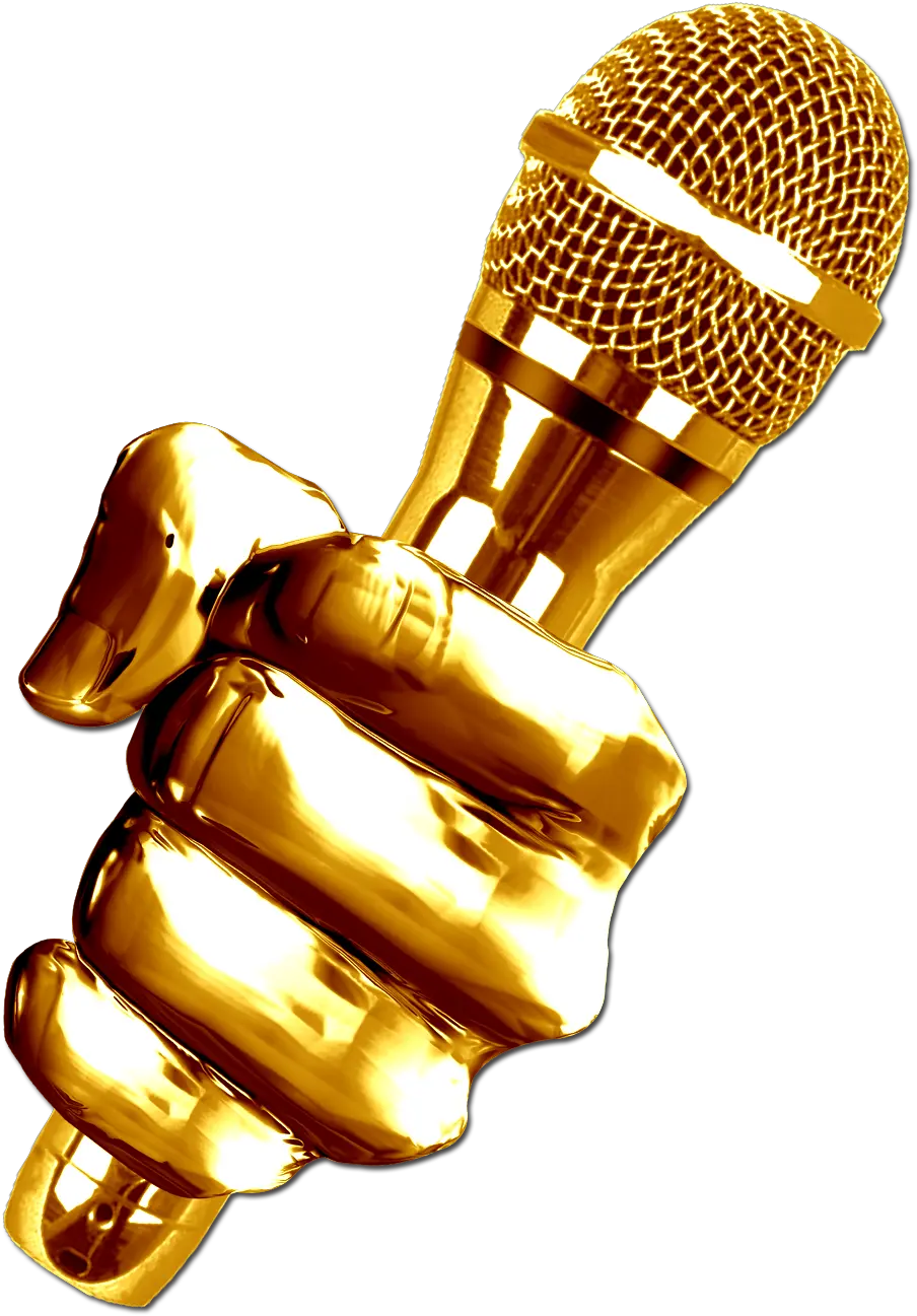 Golden Microphone Png