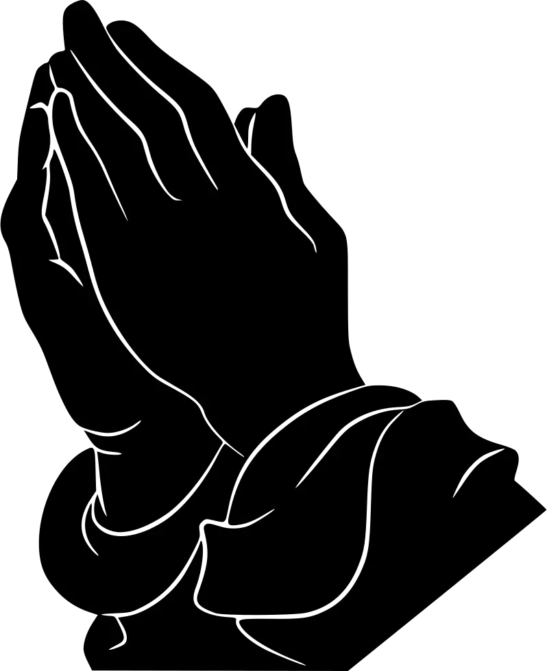 Praying Hands Prayer Religion Clip Art Praying Hands Clipart Black And White