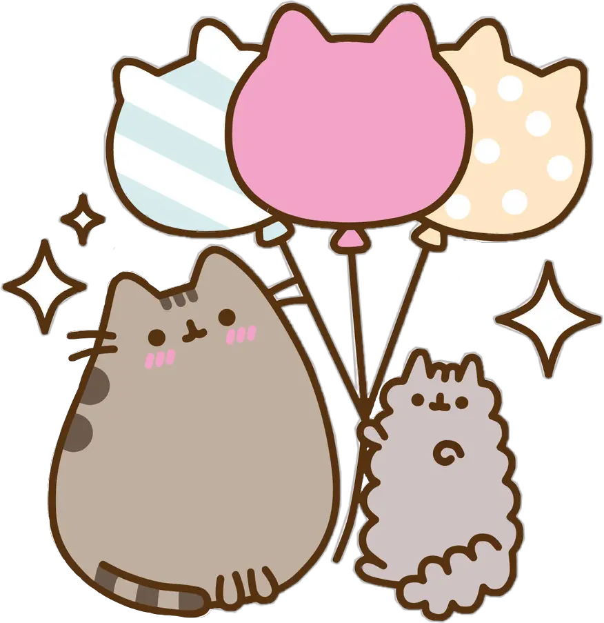 pusheen pusheencat pusheenthecat globos ballons Stormy Pusheen Cat