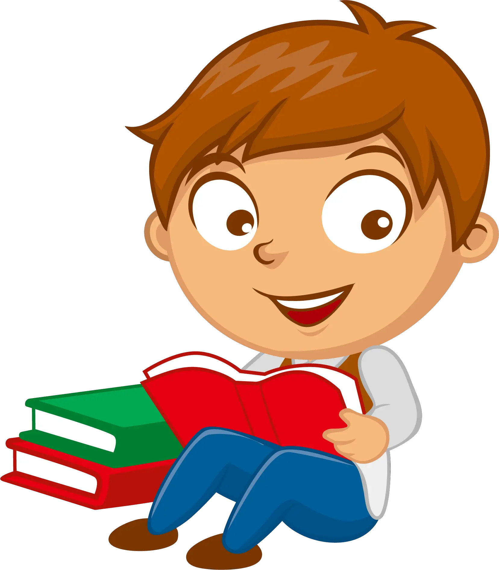 Transparent Children Reading Clipart Boy Reading Clipart Png