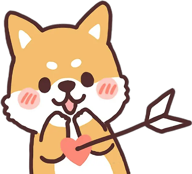 Dog Puppy Cute Love Aesthetic Kawaii Shiba Inu Cartoon Png