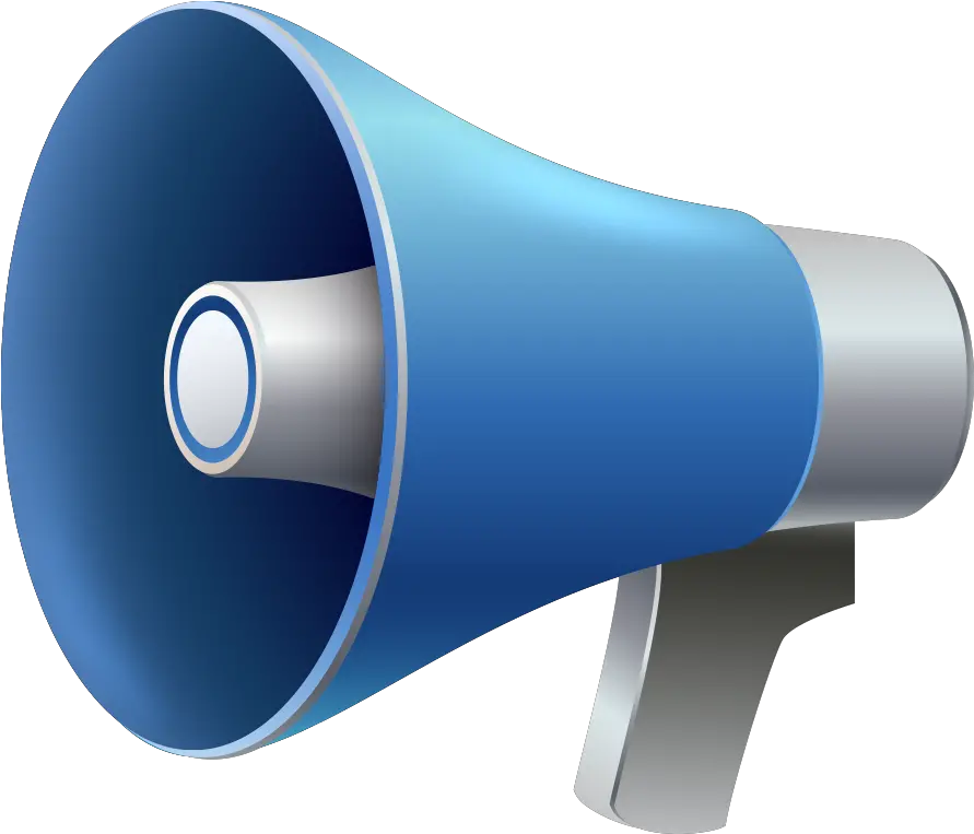 Megaphone Png Loudspeaker Icon Blue Transparent