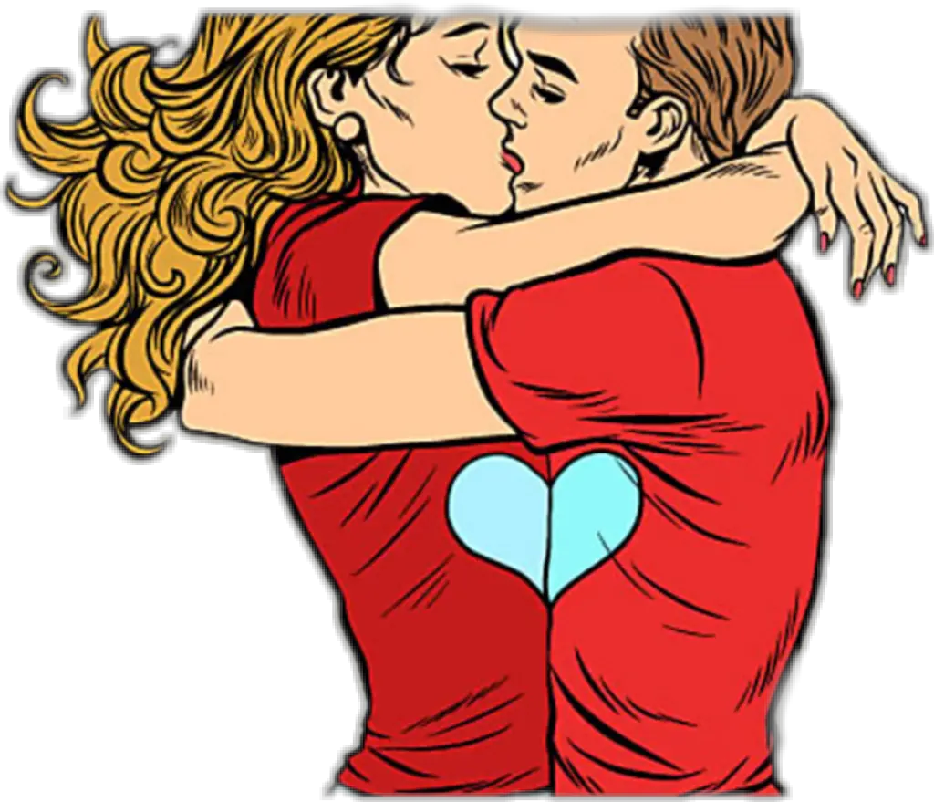 couple love kissing cartoon Kissing Cartoon