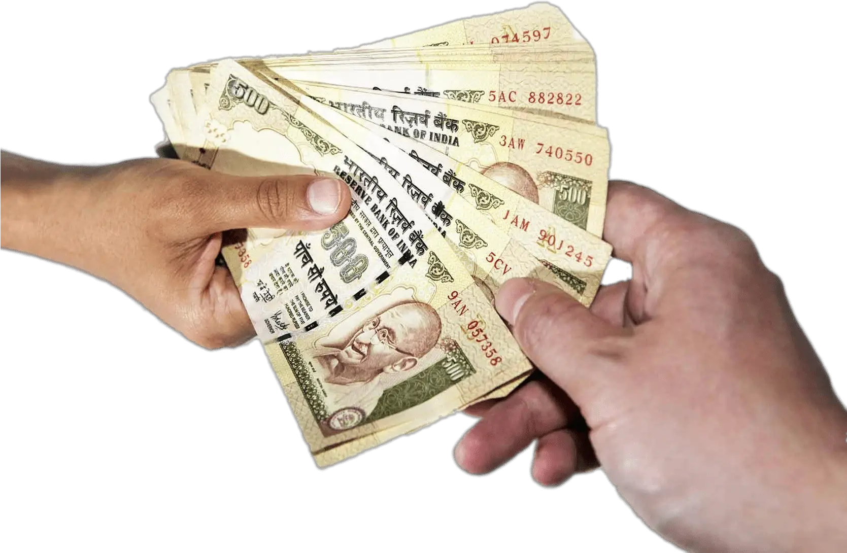 Rupees Passing Hands Transparent Indian Rupee Png