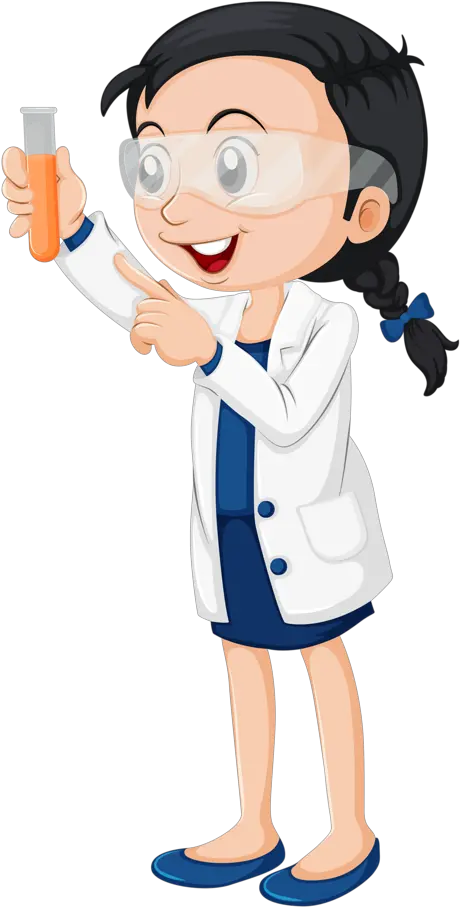 Transparent Mad Kid Png Female Scientist Cartoon No Background