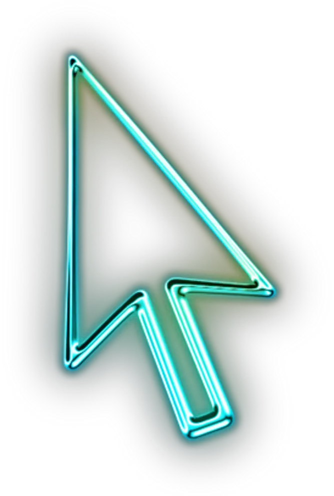 Neon Fluorescent Fluorescente Flecha Arrow Green Verde Cool Transparent Background Cursor Png