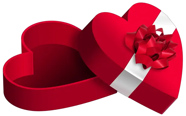 heart gift box PNG image