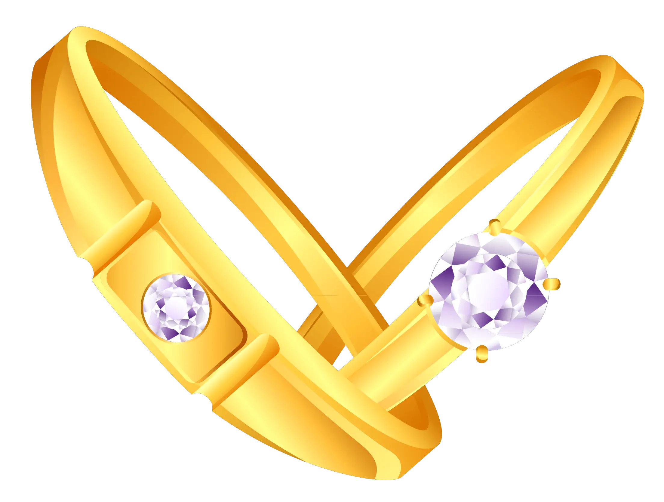 Wedding rings PNG