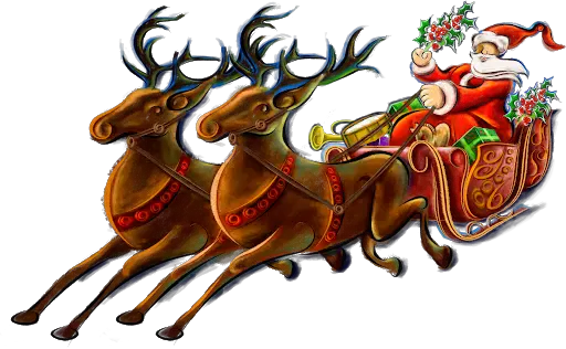 Santa Clauss reindeer PNG