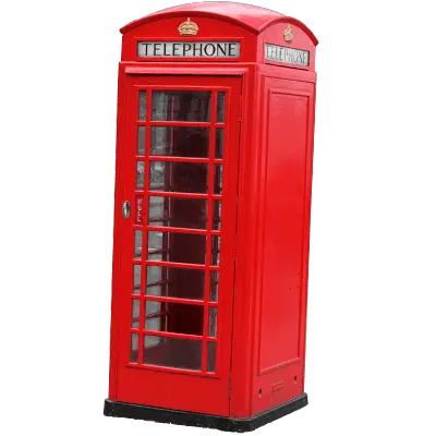 England London telephone booth PNG