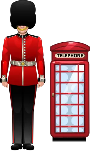 England soldier telephone booth PNG