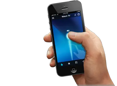 Smartphone in hand PNG image