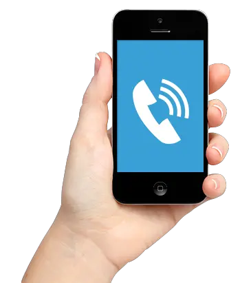 Smartphone in hand PNG image