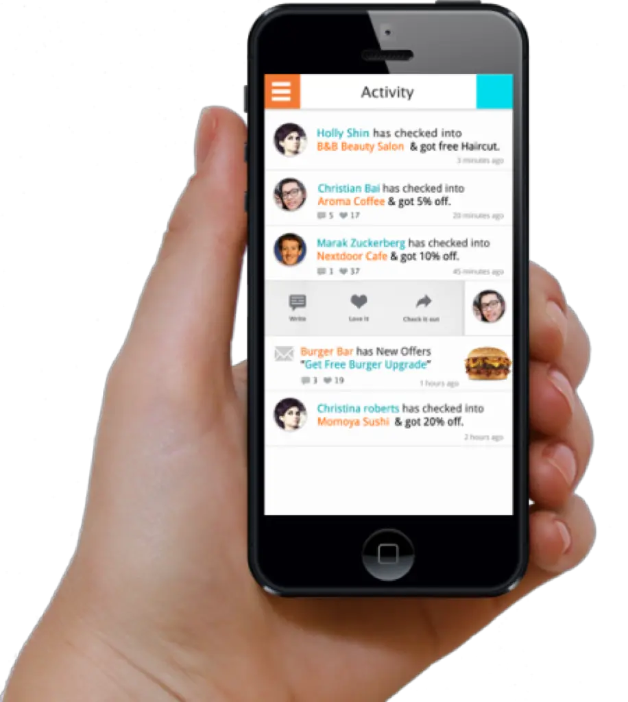 Smartphone in hand PNG image