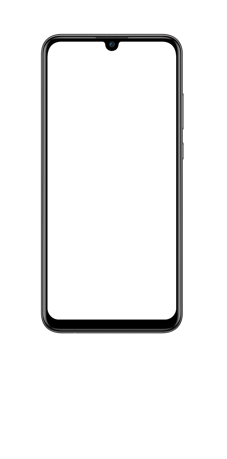 Smartphone in hand PNG
