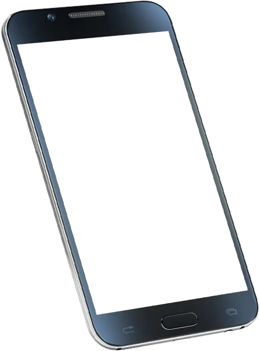 Smartphone in hand PNG
