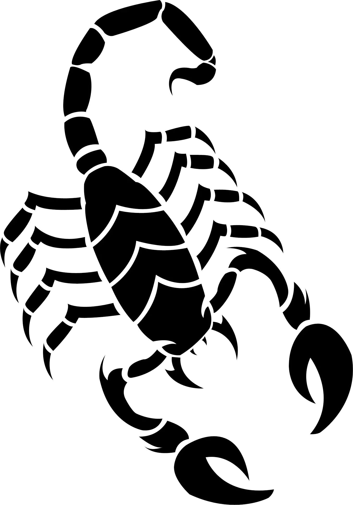 Scorpion tattoo silhouette PNG