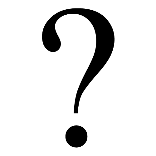 Question mark black icon PNG