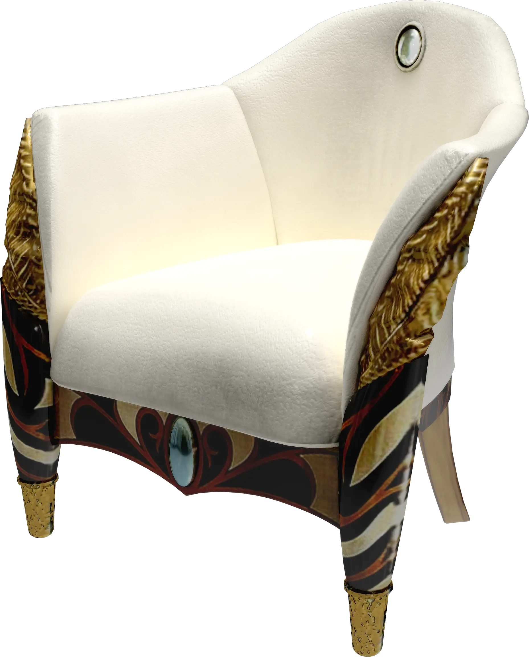 White armchair PNG image
