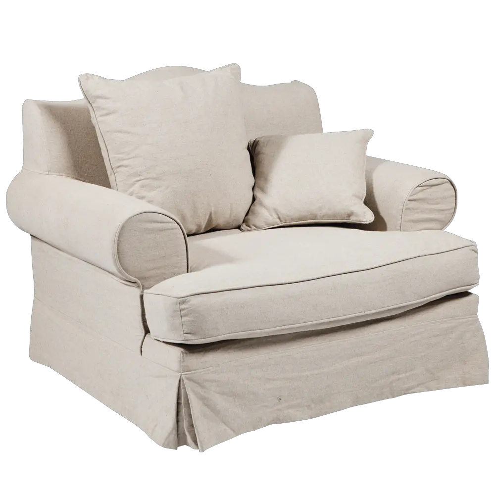 White armchair PNG image