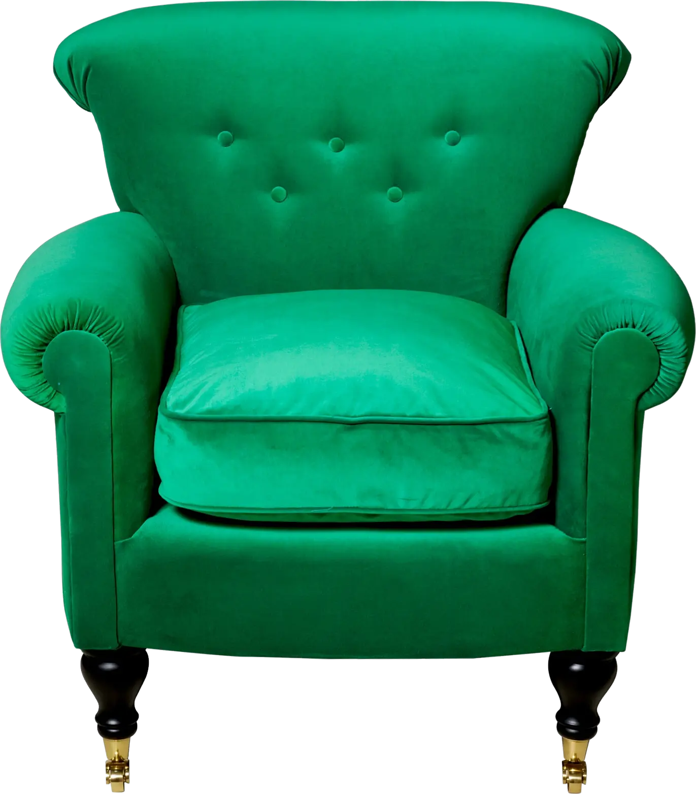 Green armchair PNG image