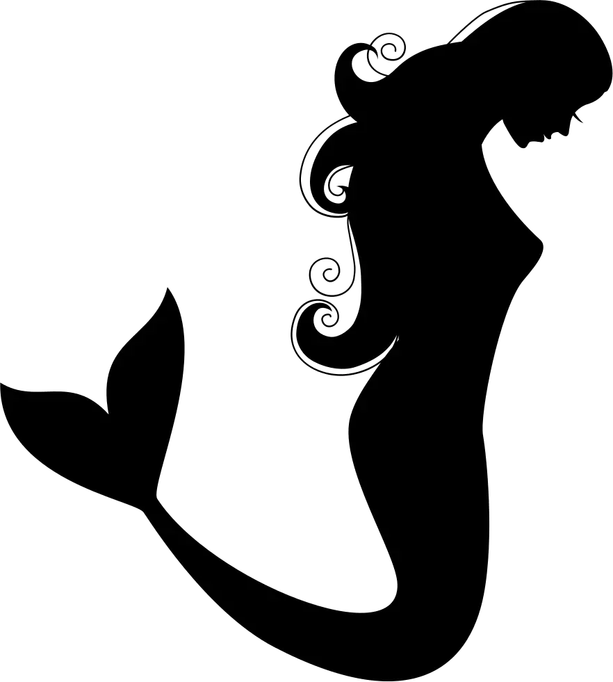Mermaid siluete PNG