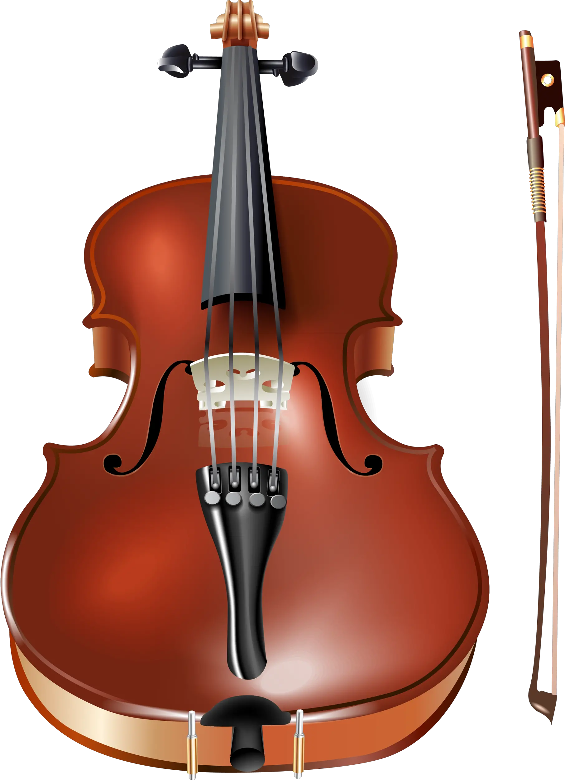 Violin and bow PNG