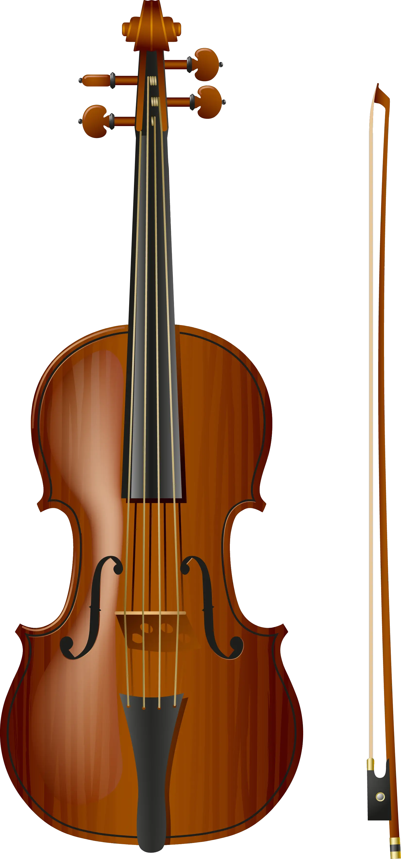 Violin and bow PNG
