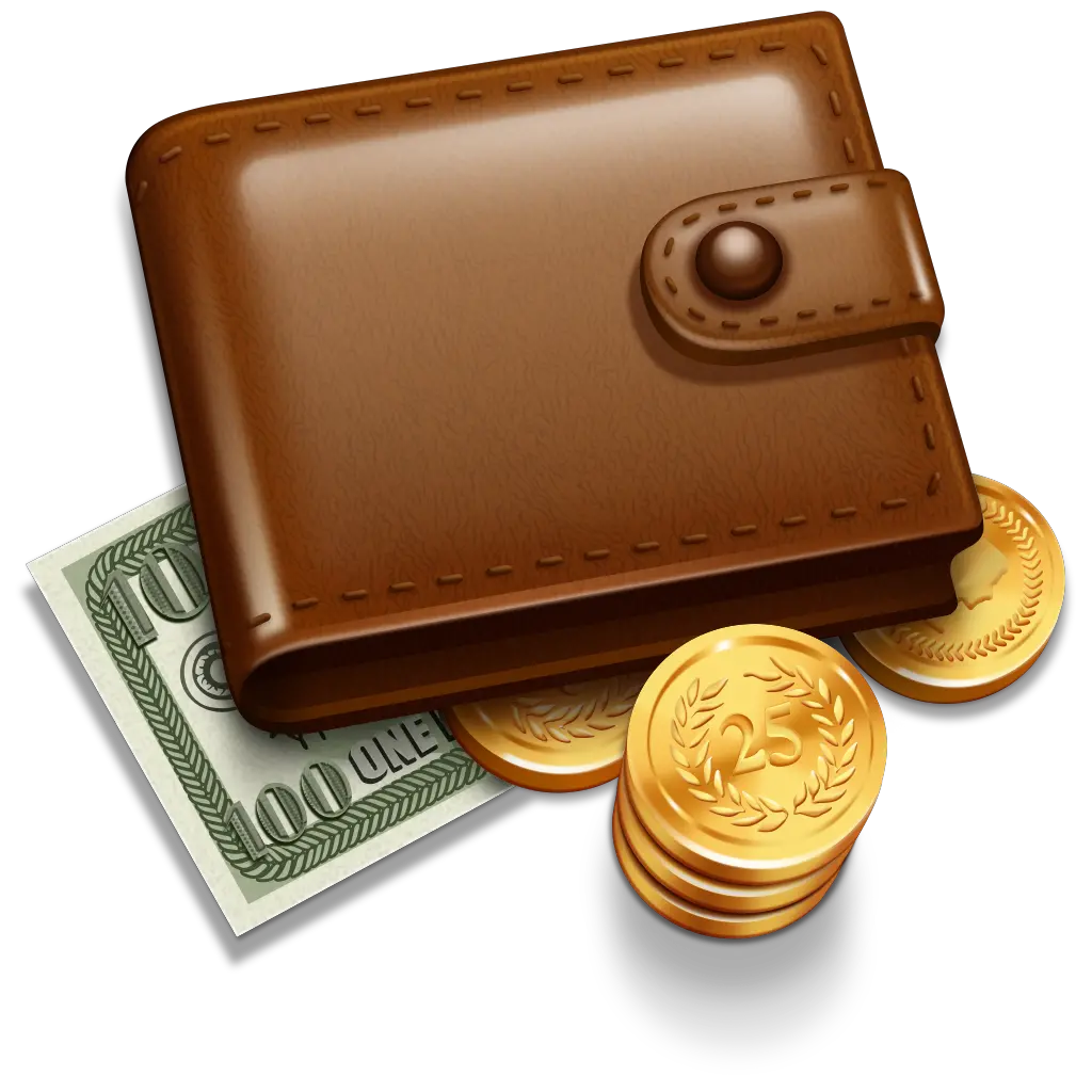 Purse money PNG image