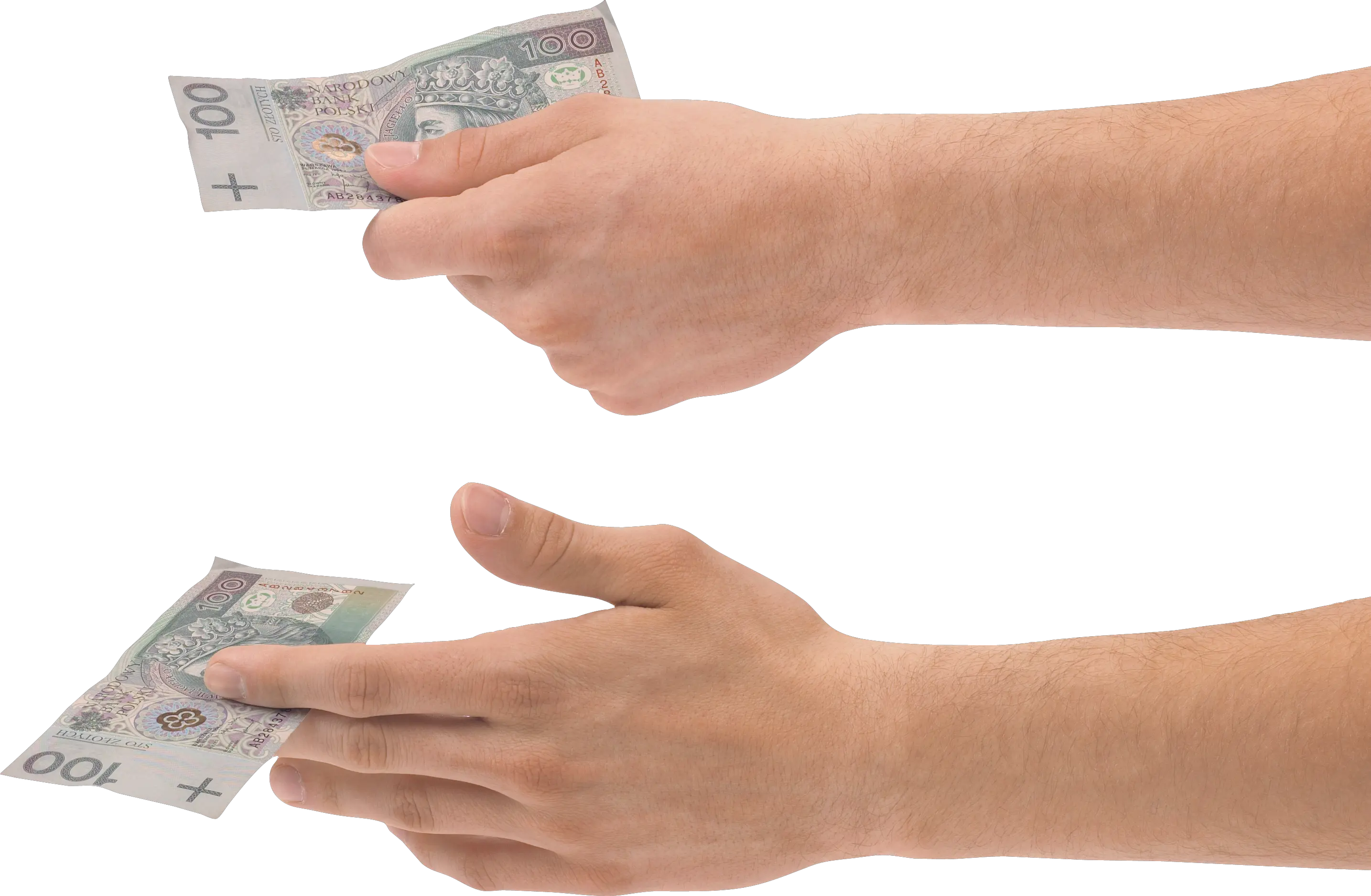 Money in hand PNG image