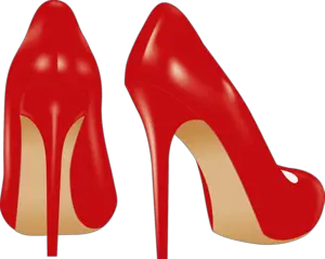 Red women shoes PNG image