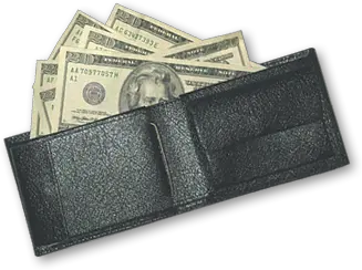 Wallet with money PNG image