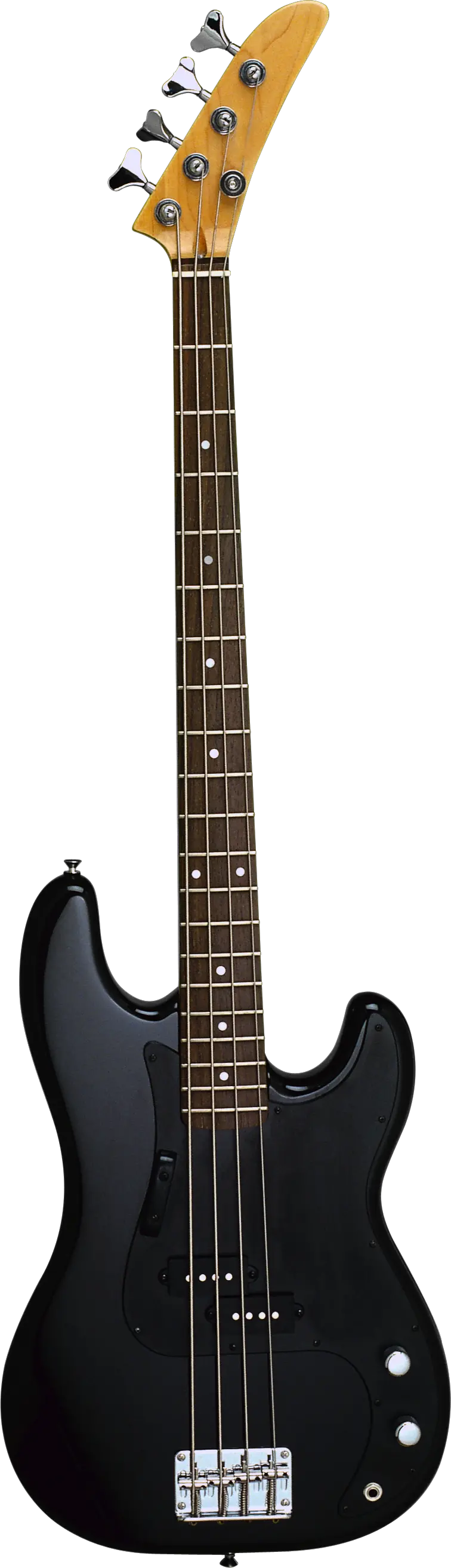 Black electric guitar PNG image