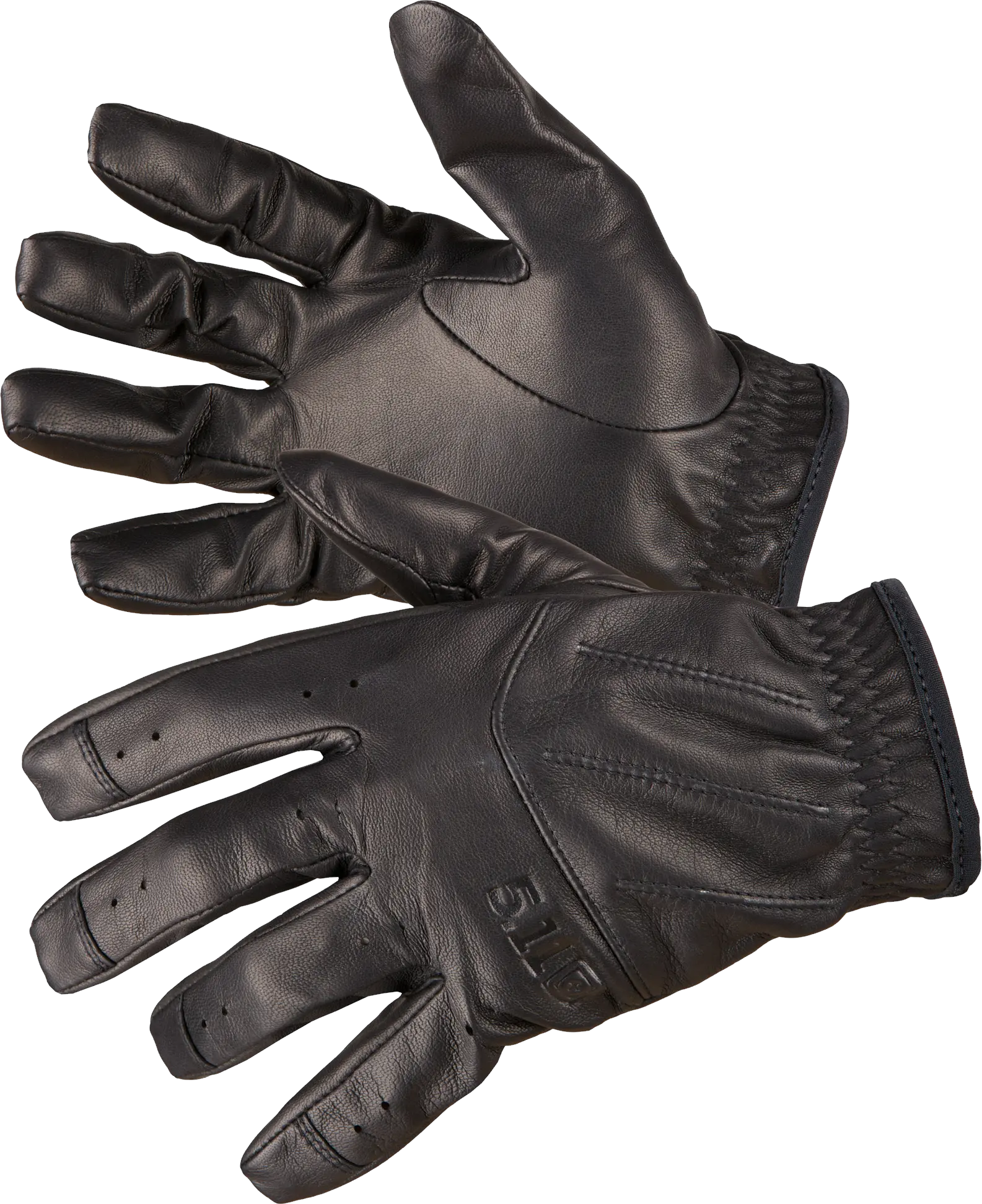 Black leather gloves PNG image