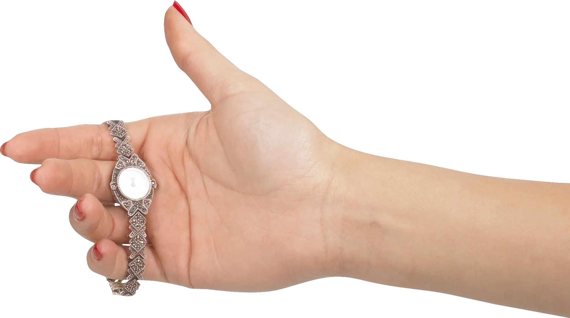 Stopwatch in hand PNG image