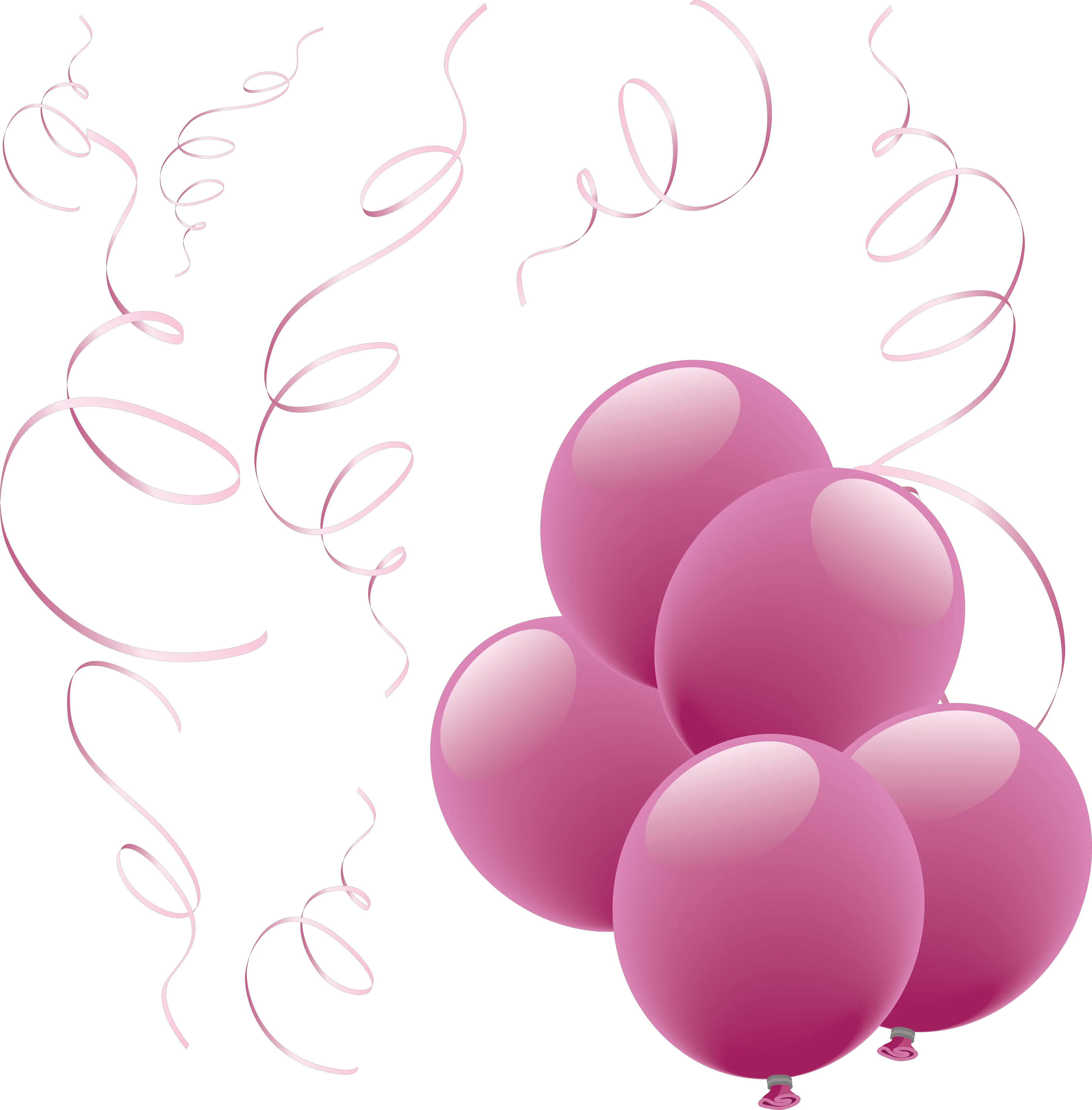 Purple balloons PNG image
