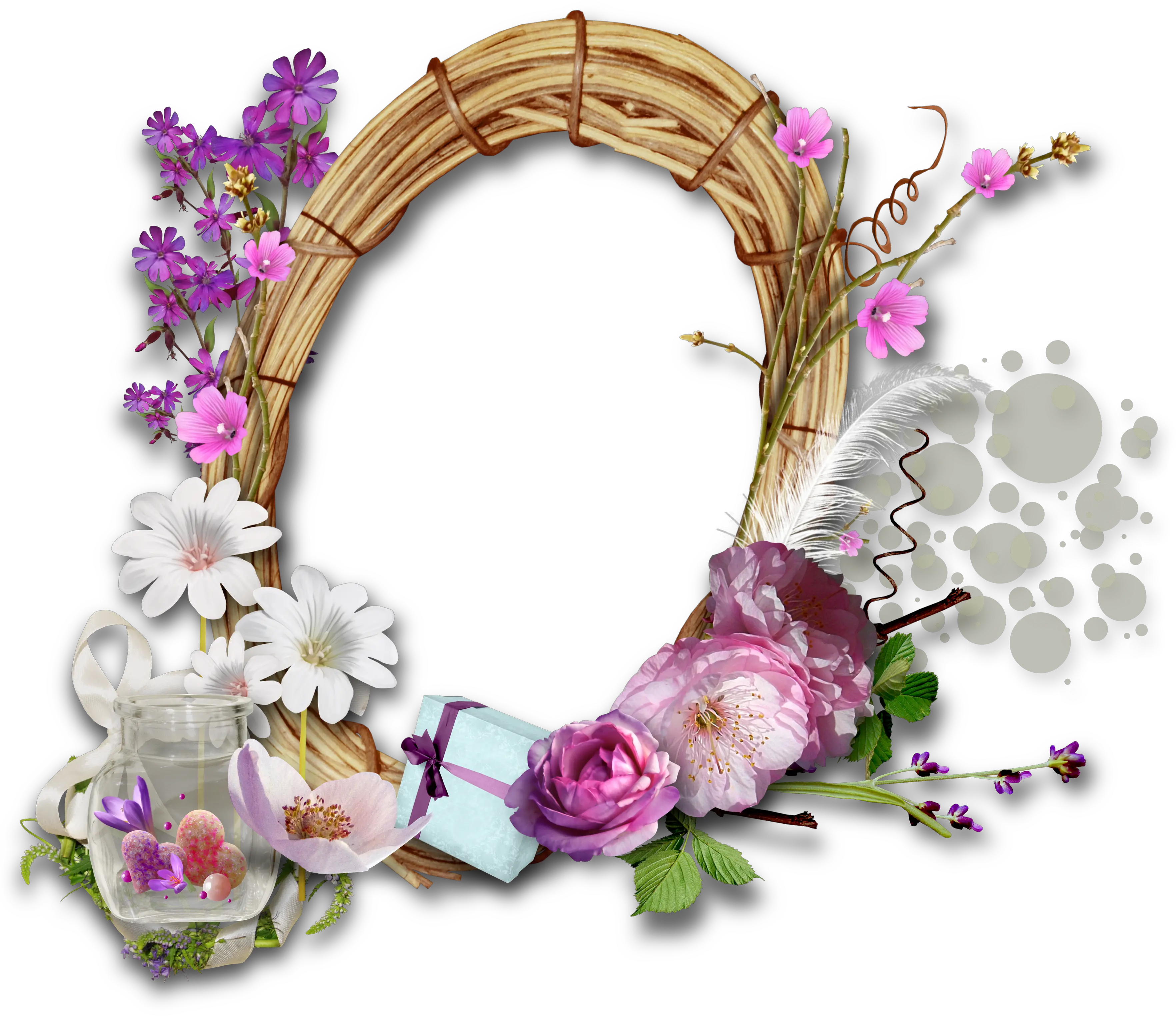 Floral frame PNG