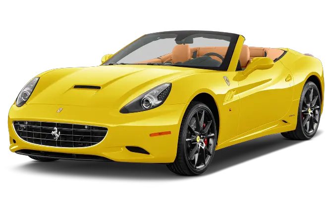 Yellow ferrari car PNG image
