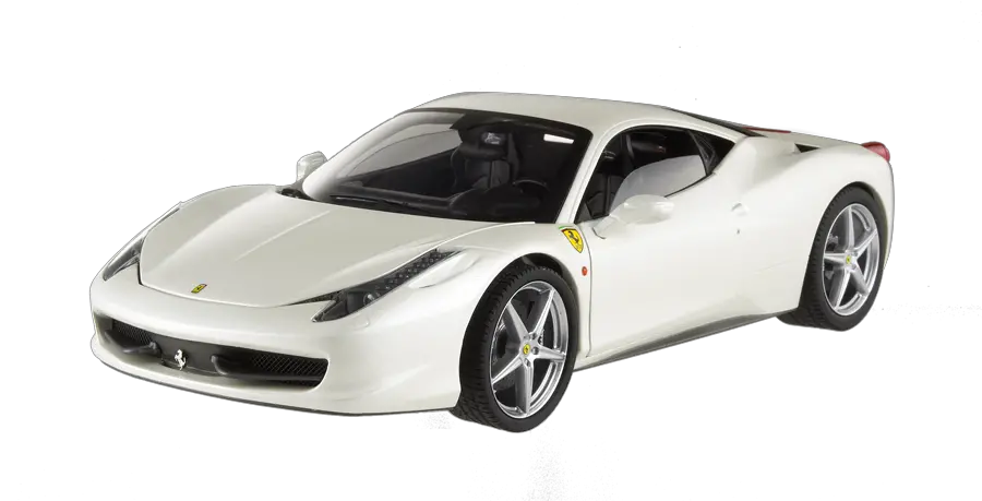 White ferrari car PNG image