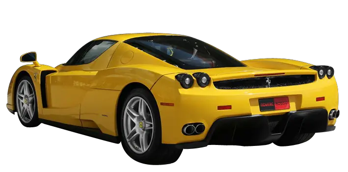 Yellow ferrari car PNG image