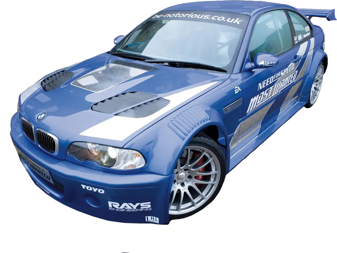 blue racing BMW PNG image free download