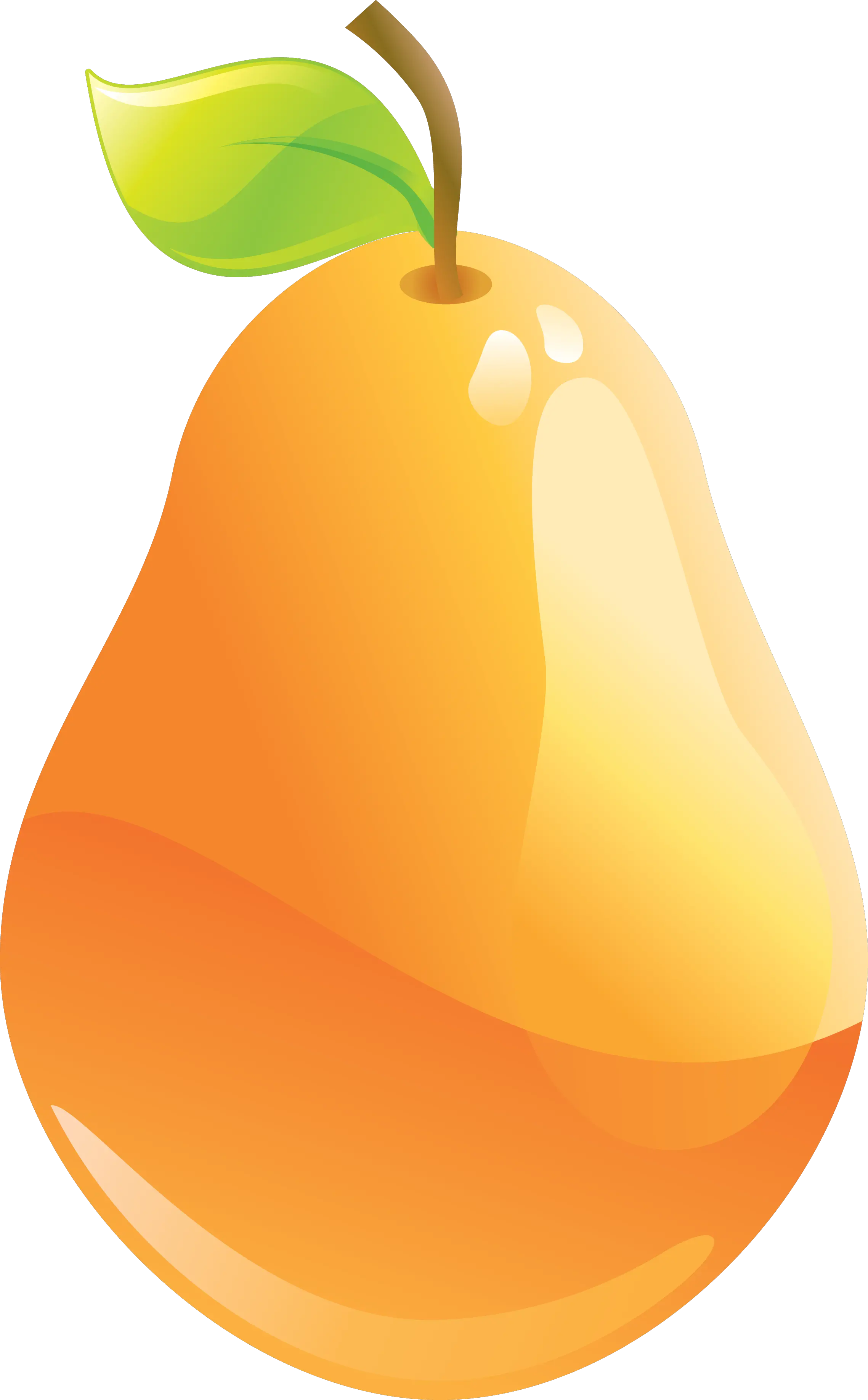 Yellow pear PNG image
