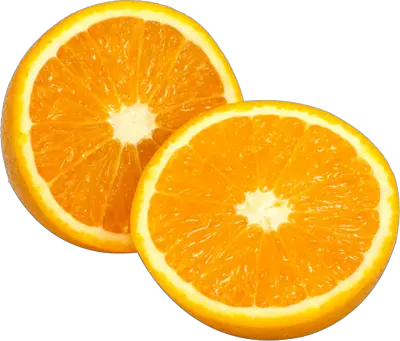 Cutted orange PNG image